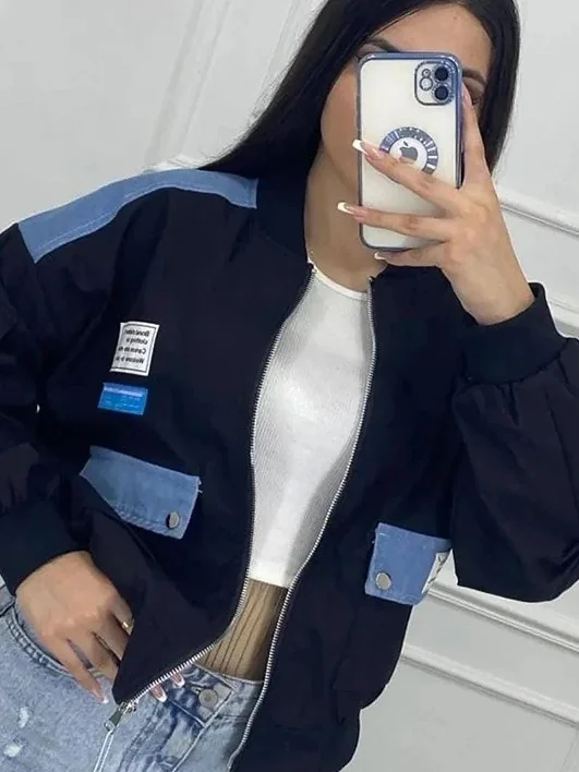 ModaFesta -zip-up-black denim-jacket-